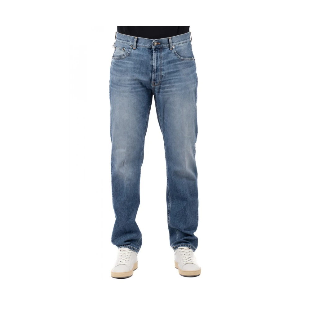 Dondup Straight-leg jeans met contraststiksels Blue Heren