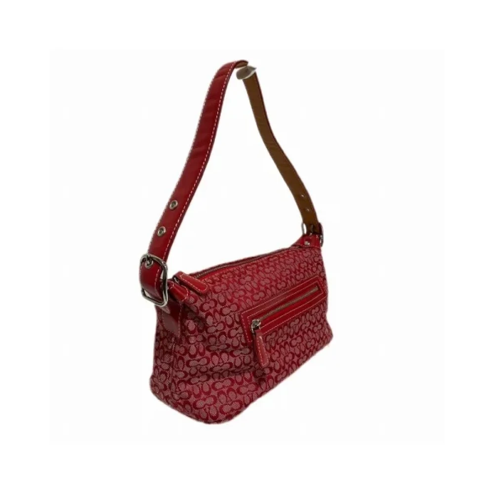 Coach Pre-owned Canvas handbags Red Dames