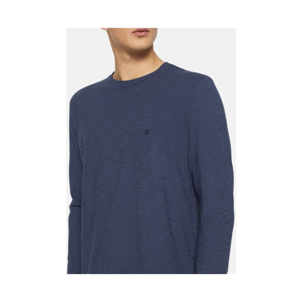 Dondup Blauw T-shirt met lange mouwen Blue Heren
