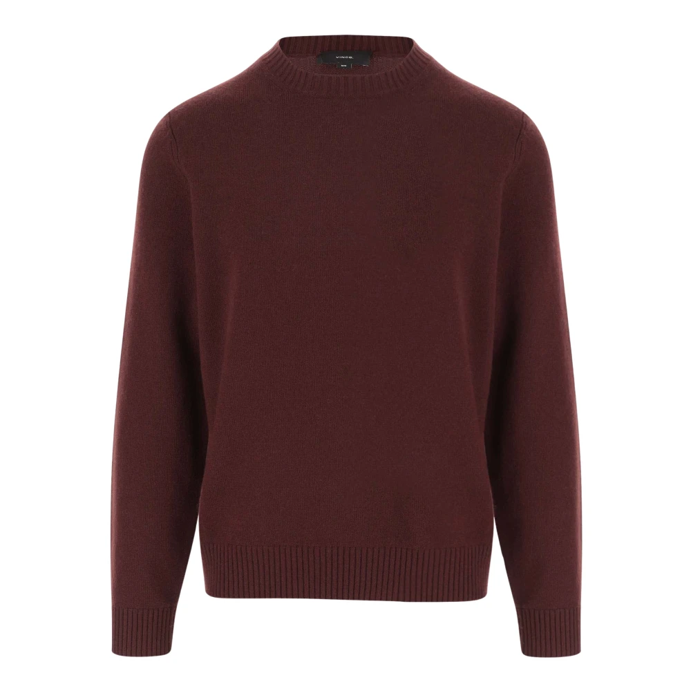 Vince Wol Kasjmier Crew Neck Sweater Bordeaux Red Heren