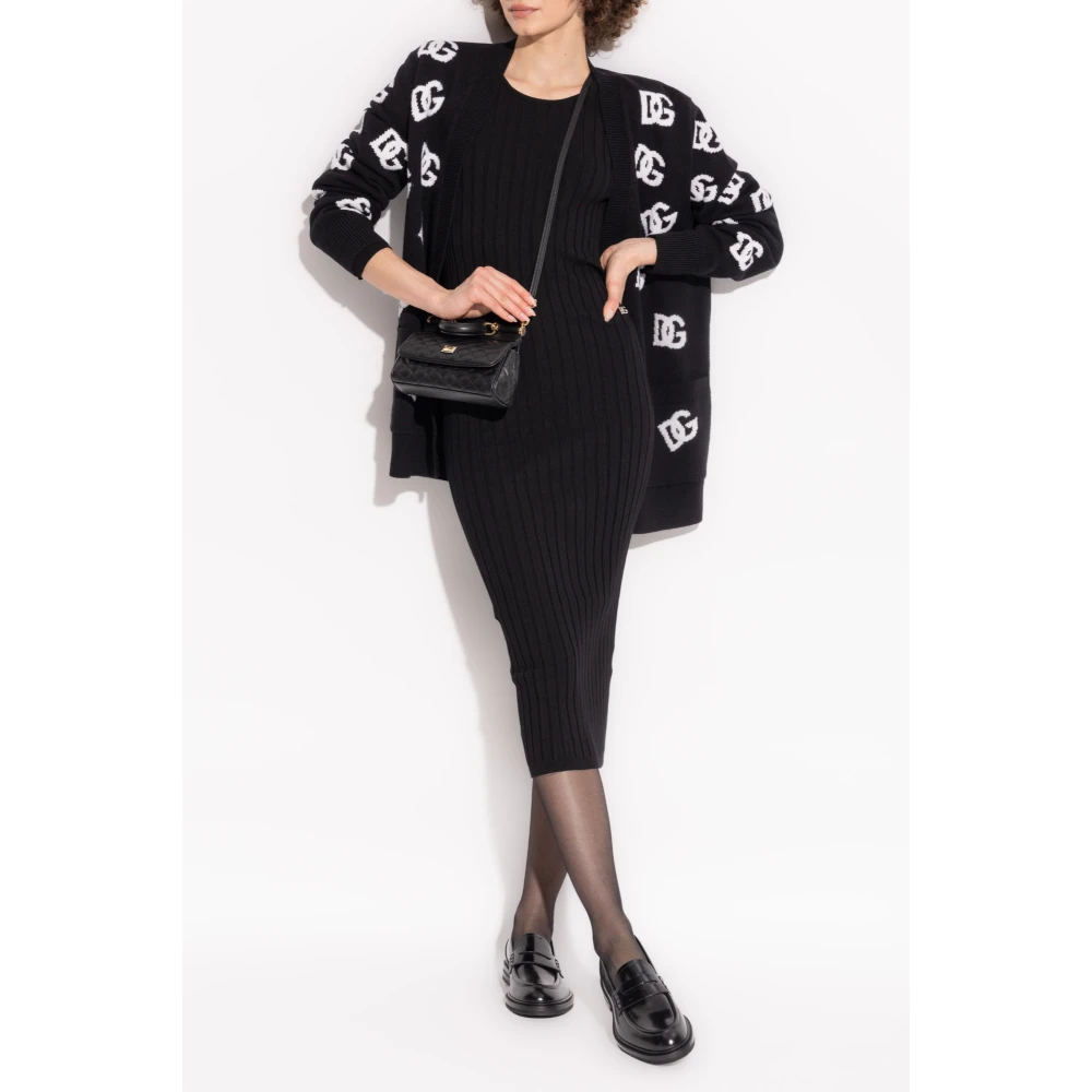 Dolce & Gabbana Jurk met logo Black Dames