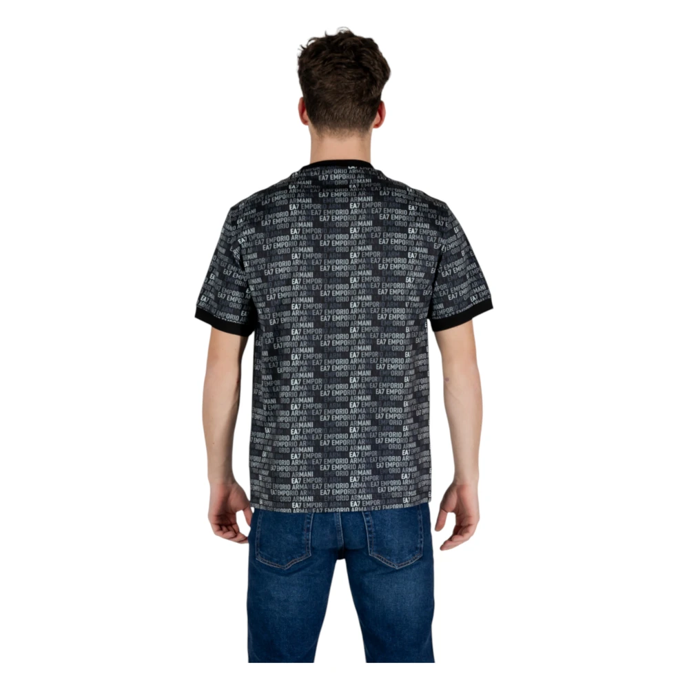 Emporio Armani EA7 Katoenen T-shirt met korte mouwen Lente Zomer collectie Black Heren