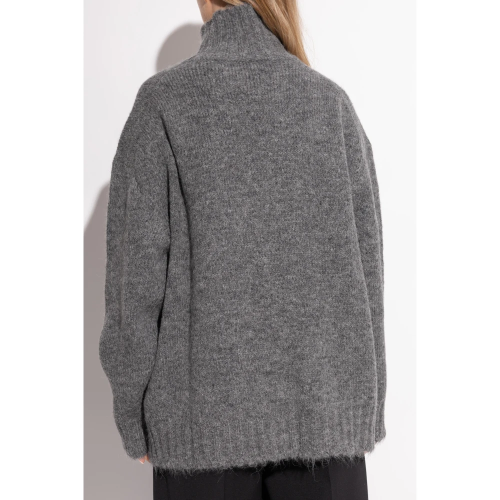 Jil Sander Oversized turtleneck Gray Dames