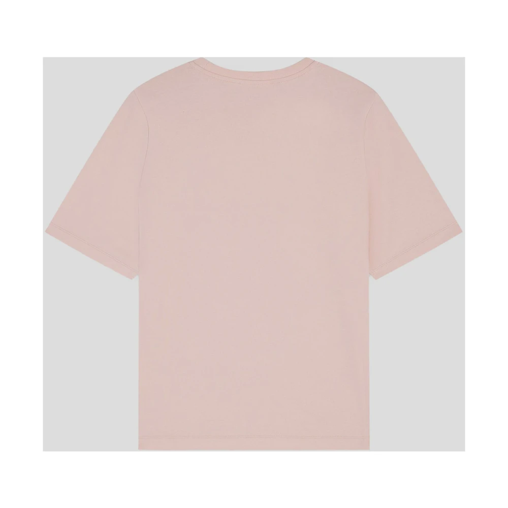 Maison Kitsuné Vos Katoenen T-Shirt Pink Dames
