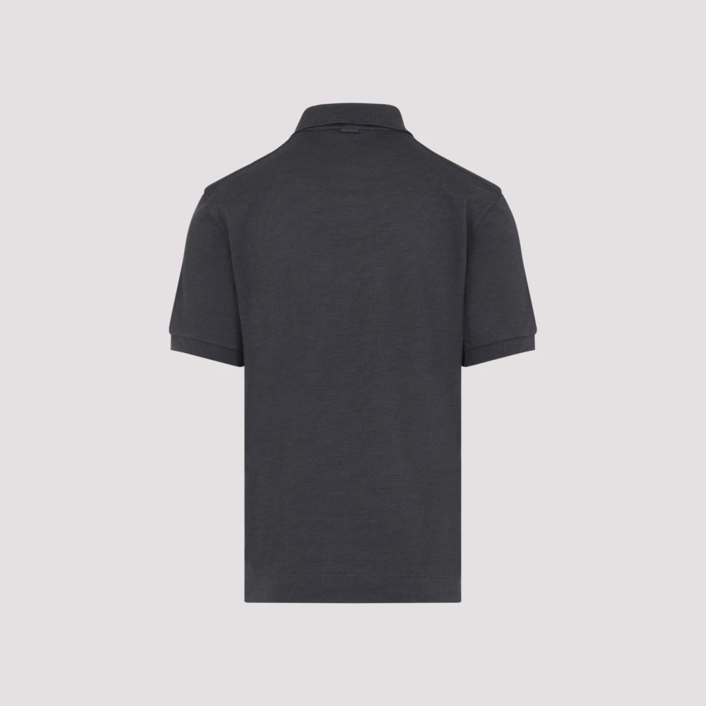 Ermenegildo Zegna Donkergroen Poloshirt Gray Heren