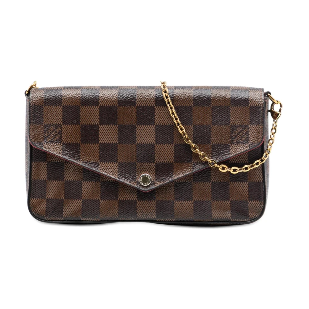 Louis Vuitton Vintage Women's Brown Pre-Owned Chain Wallet