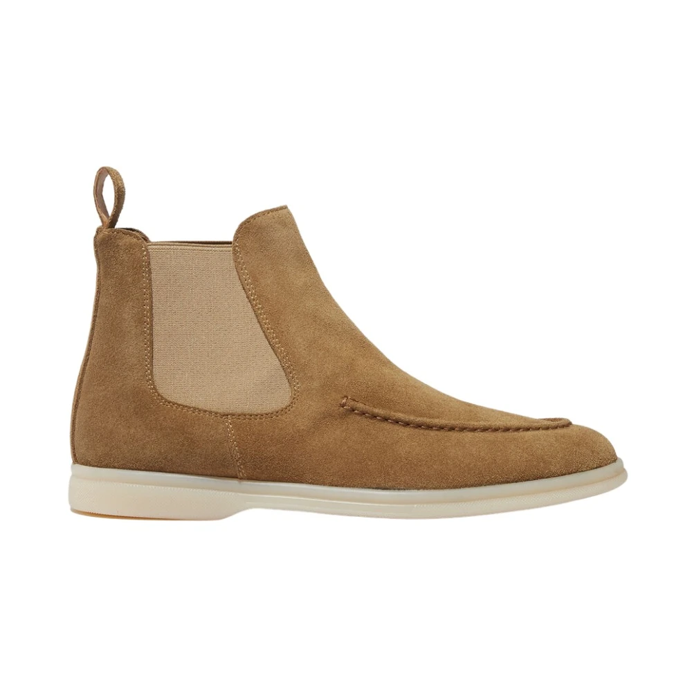 Scarosso Women's Brown Chelsea Boots, 4 Uk, Eugenia Suede Chelsea Boots