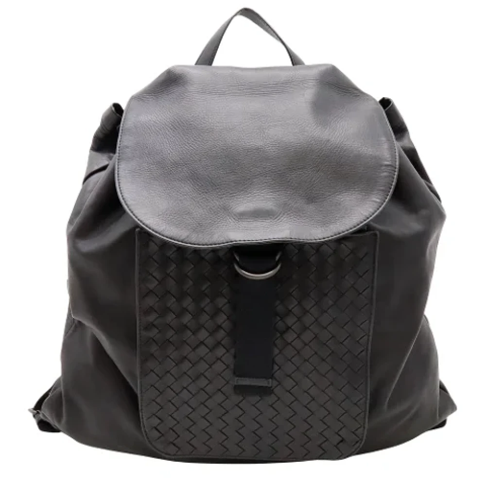 Bottega Veneta Vintage Pre-owned Leather backpacks Black Dames