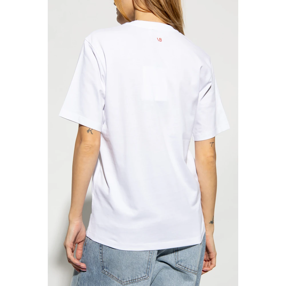 Victoria Beckham Bedrukt T-shirt White Dames
