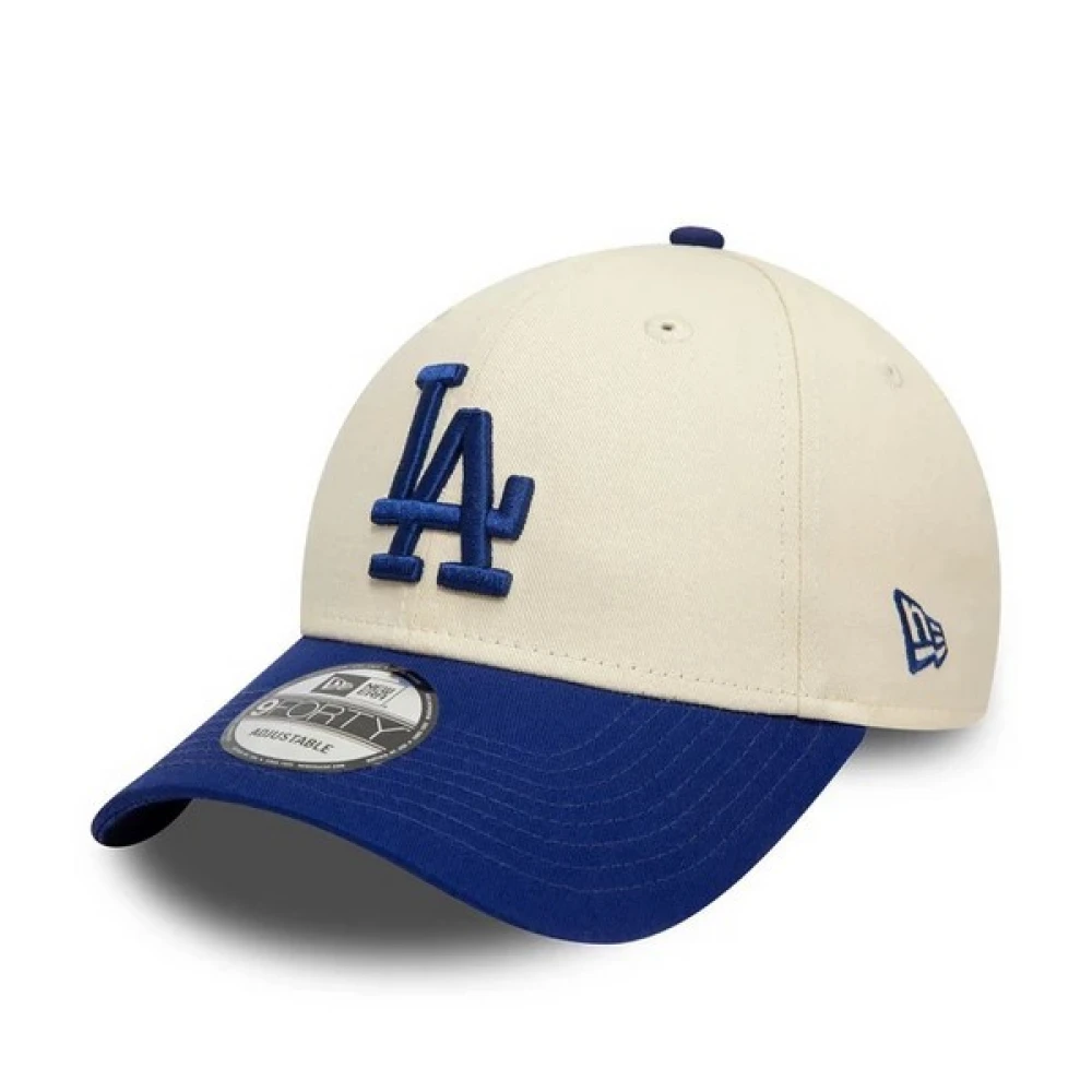 new era Beige Dodgers Kleurblok Pet Beige Unisex