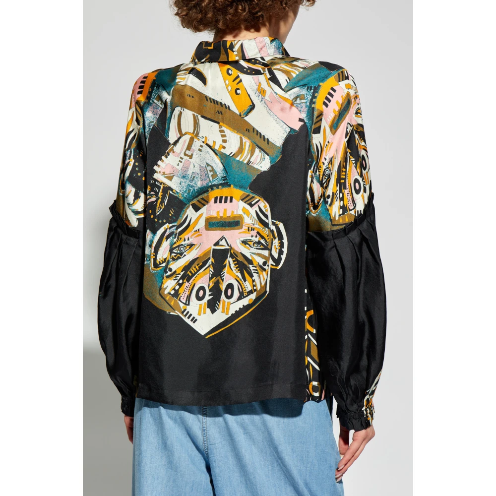 Munthe Zijden top met print Multicolor Dames