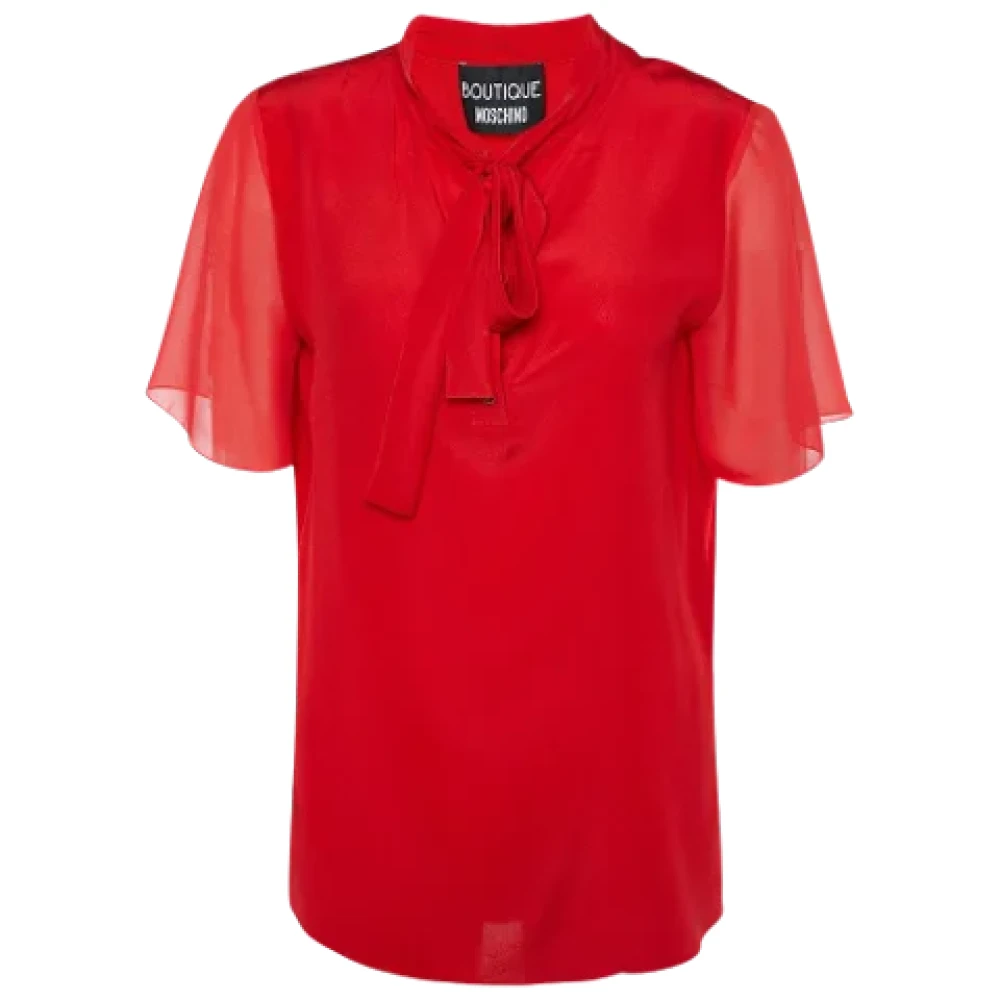 Moschino Pre-Owned Pre-owned Silk tops Red Dames