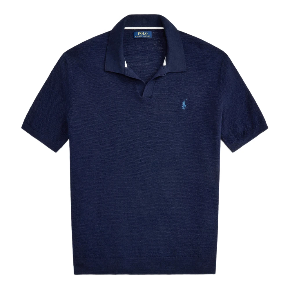 Polo Ralph Lauren Men's Blue Polo Shirts, Xl, Johnny Cotton-Linen Polo