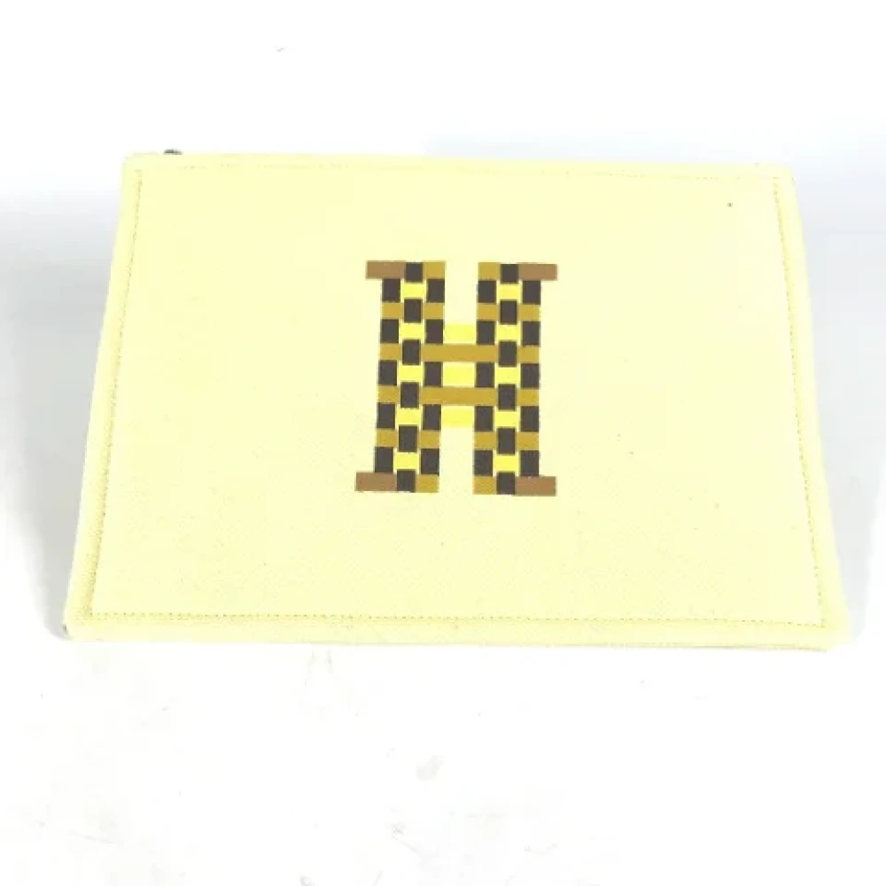 Hermès Vintage Pre-owned Fabric pouches Yellow Dames