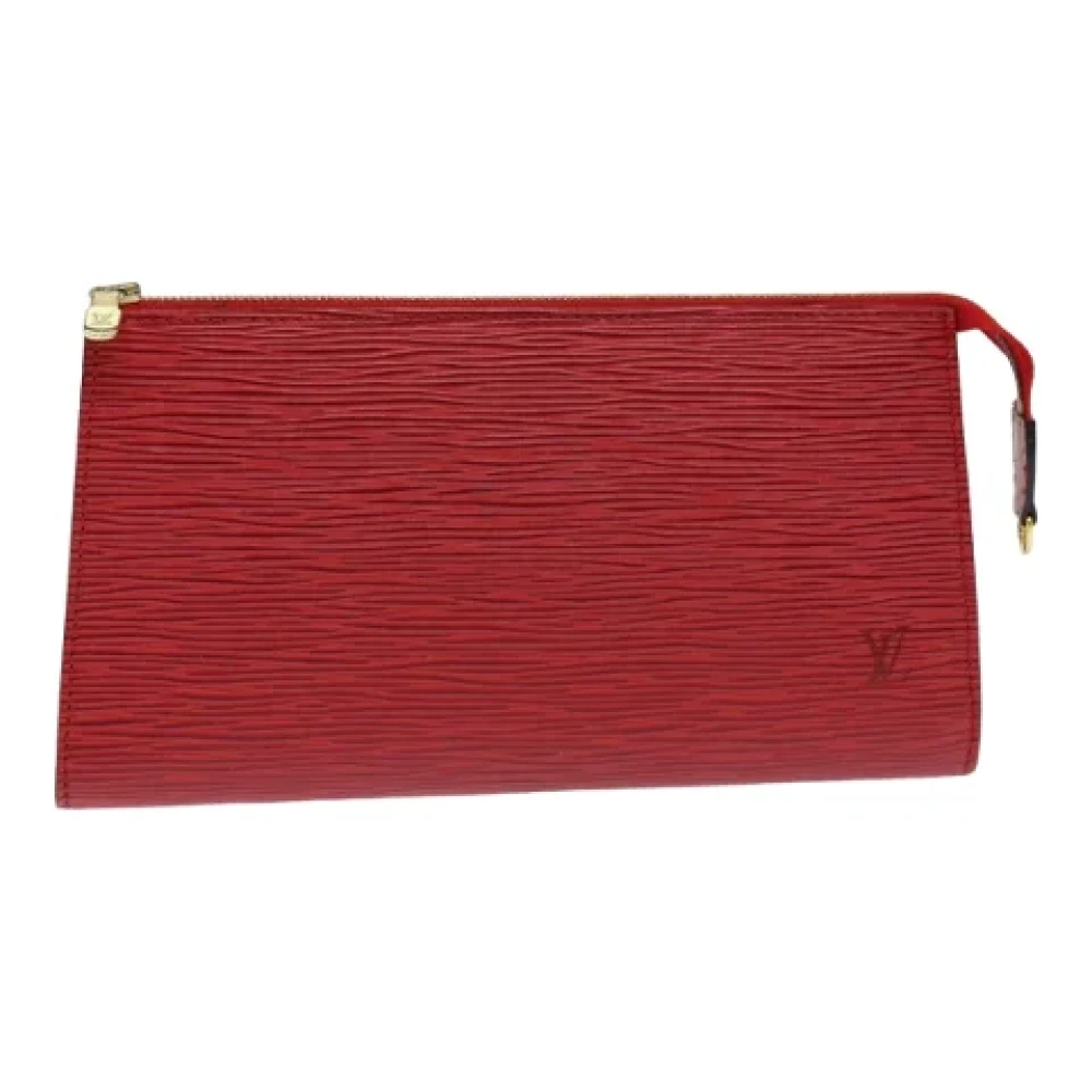 Louis Vuitton Vintage Pre-owned Leather pouches Red Dames