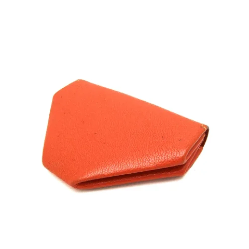 Hermès Vintage Pre-owned Leather wallets Orange Dames
