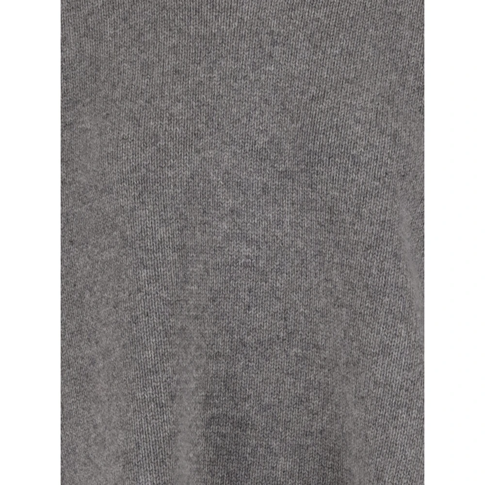 Jil Sander Kasjmiermix Hoge Hals Trui Grijs Gray Dames