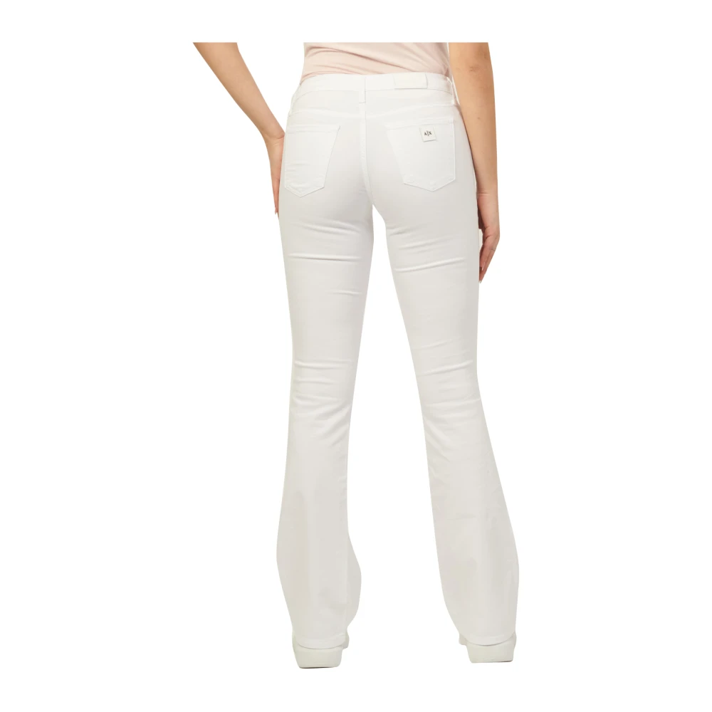 Emporio Armani Witte Flare Fit Denim Jeans White Dames