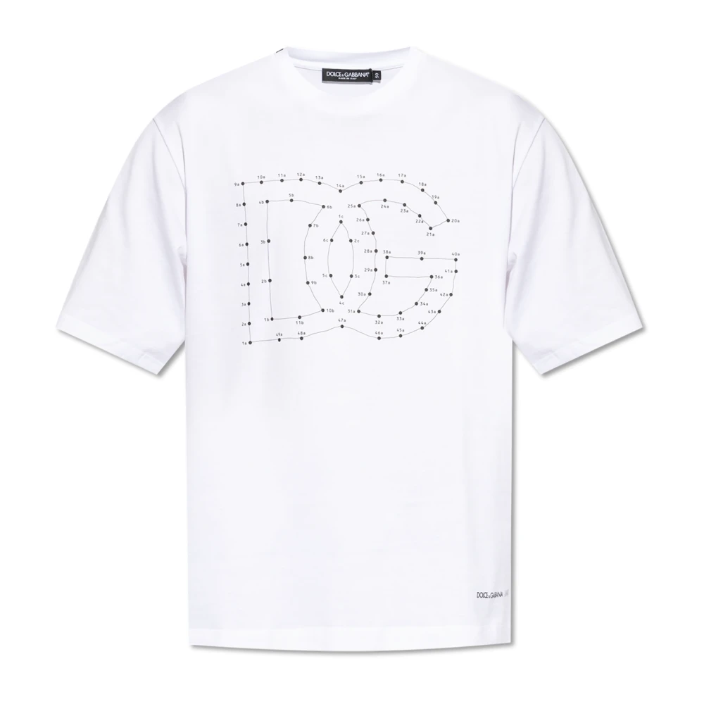 Dolce & Gabbana T-shirt met bedrukt logo White Heren