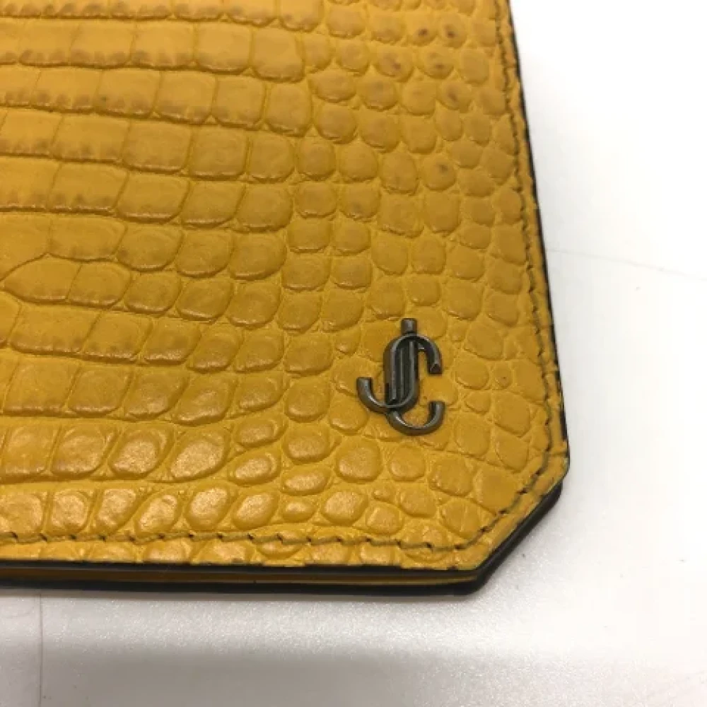 Jimmy Choo Pre-owned Leather wallets Yellow Dames