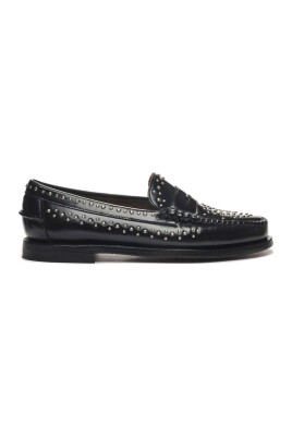 black-leather-studded-loafers