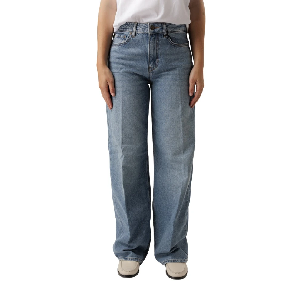Drykorn Blauwe Mid-Waist Jeans met Elastisch Comfort Blue Dames