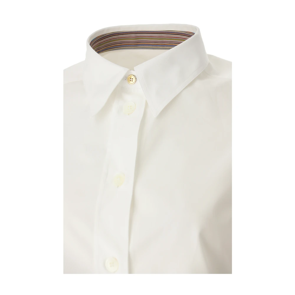 Paul Smith Klassieke Gestreepte Overhemd met Wijde Manchet White Dames