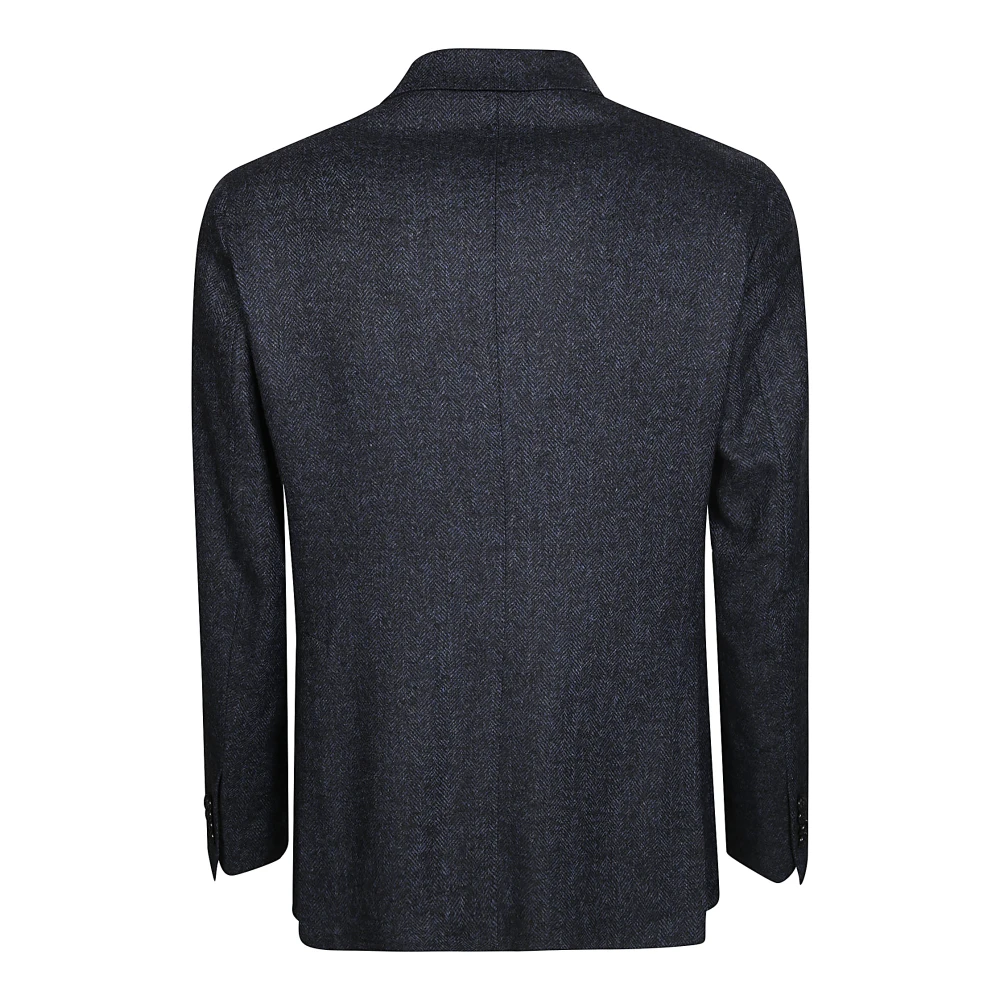 Tagliatore Gestreepte Dubbelborst Jas Blue Heren