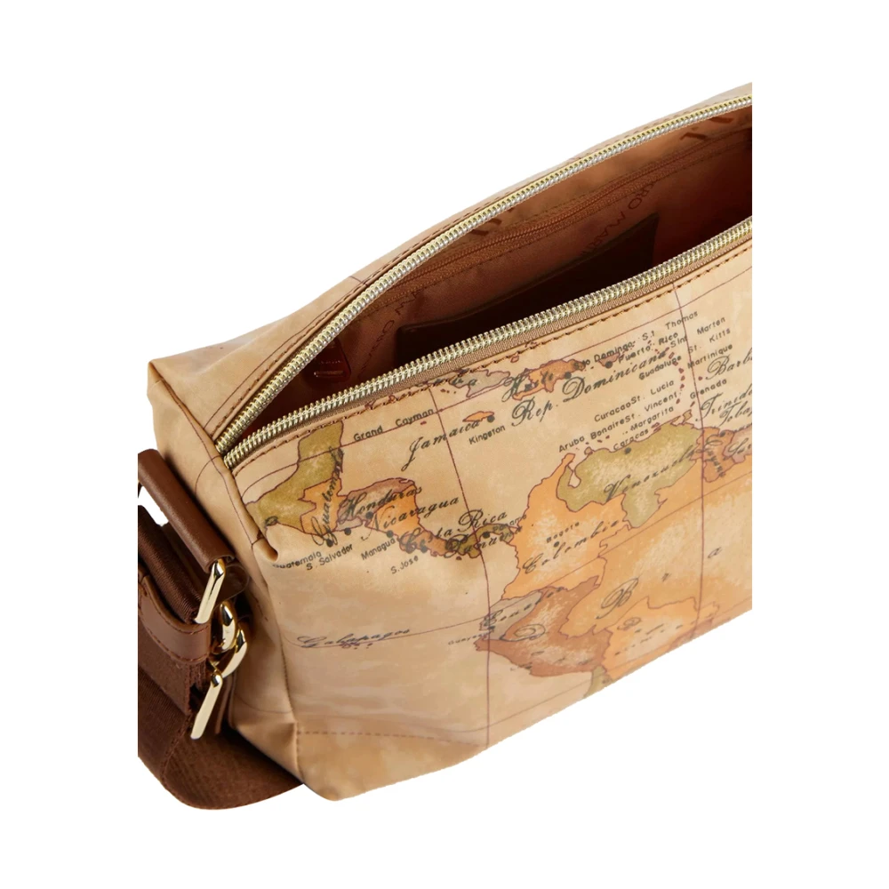 Alviero Martini 1a Classe Geo Map Schoudertas Brown Dames