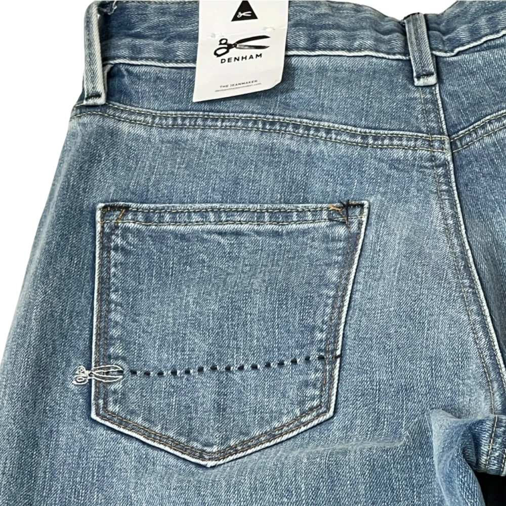 Denham Wijde Pijp Fit Mid Blauwe Jeans Blue Heren