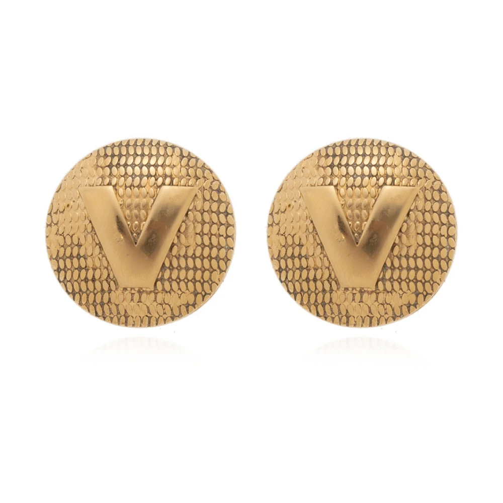 Vetements Br clip-on örhängen med logotyp Gul Dam