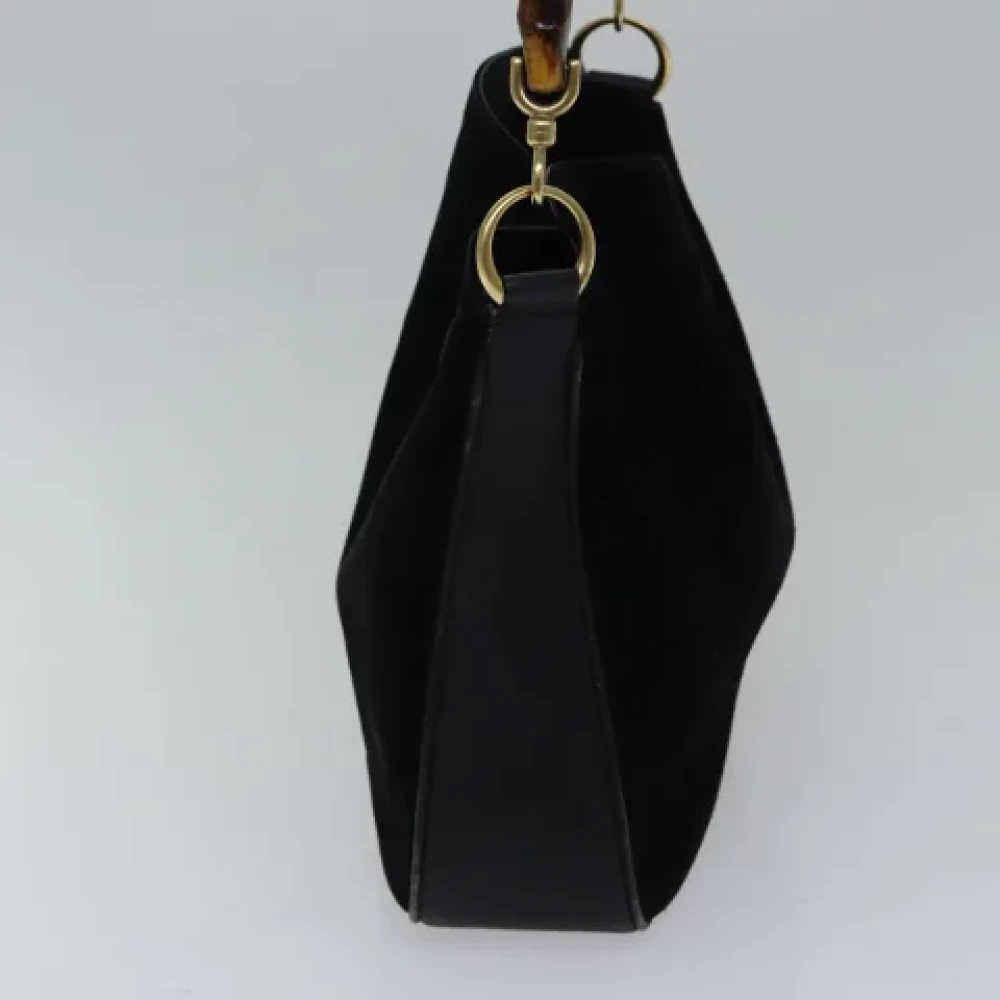 Gucci Vintage Pre-owned Suede handbags Black Dames