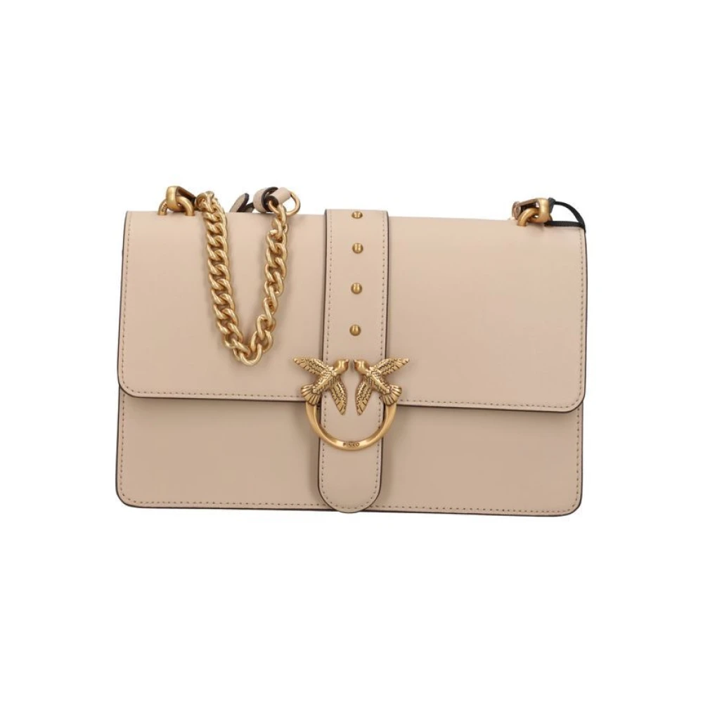 Pinko , Shoulder Bags, Female, Beige, One Size, Love One Classic
