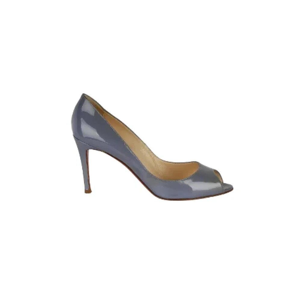 Christian Louboutin Pre-owned Leather heels Gray Dames