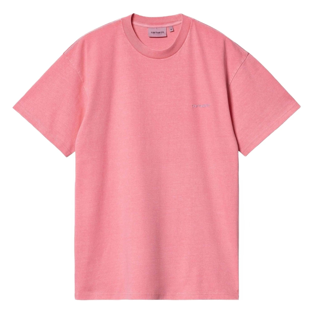 Carhartt WIP Geborduurd Logo Korte Mouw T-shirt Pink Heren