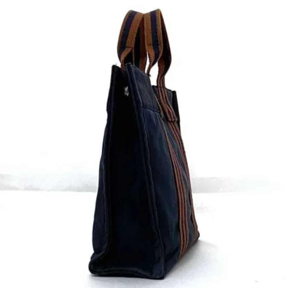 Hermès Vintage Pre-owned Canvas handbags Blue Unisex