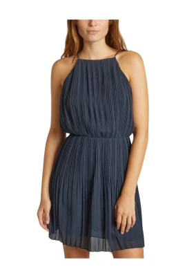 Pleated Open Back Dress