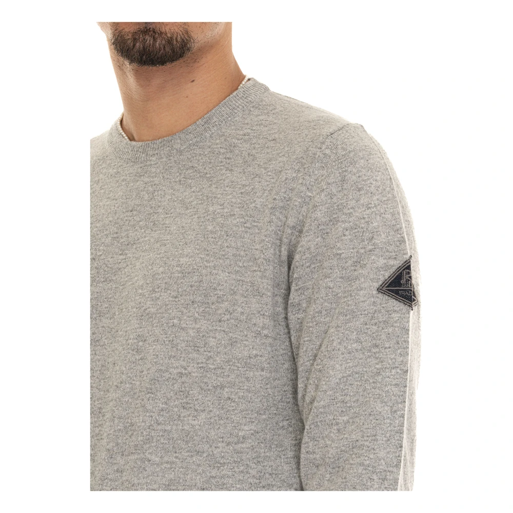 Roy Roger's Ribgebreide Trui met Armband Gray Heren