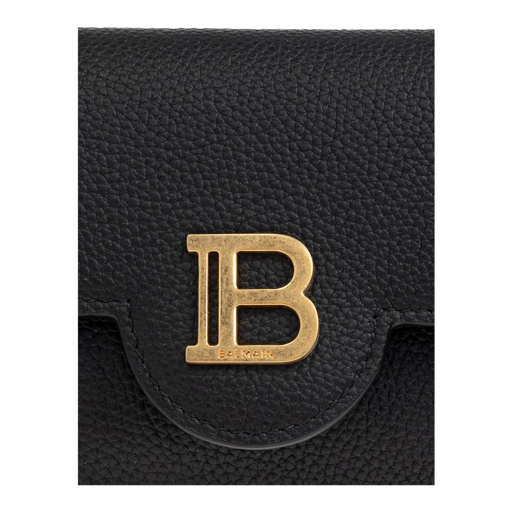 Balmain Leren portemonnee Black Heren