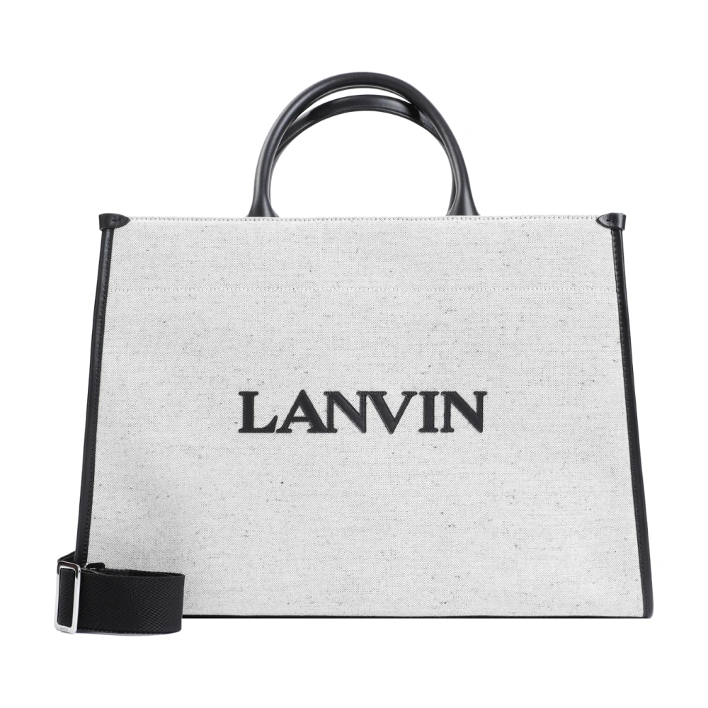 Lanvin Grå Shopper Väska med Svarta Detaljer Gray, Herr