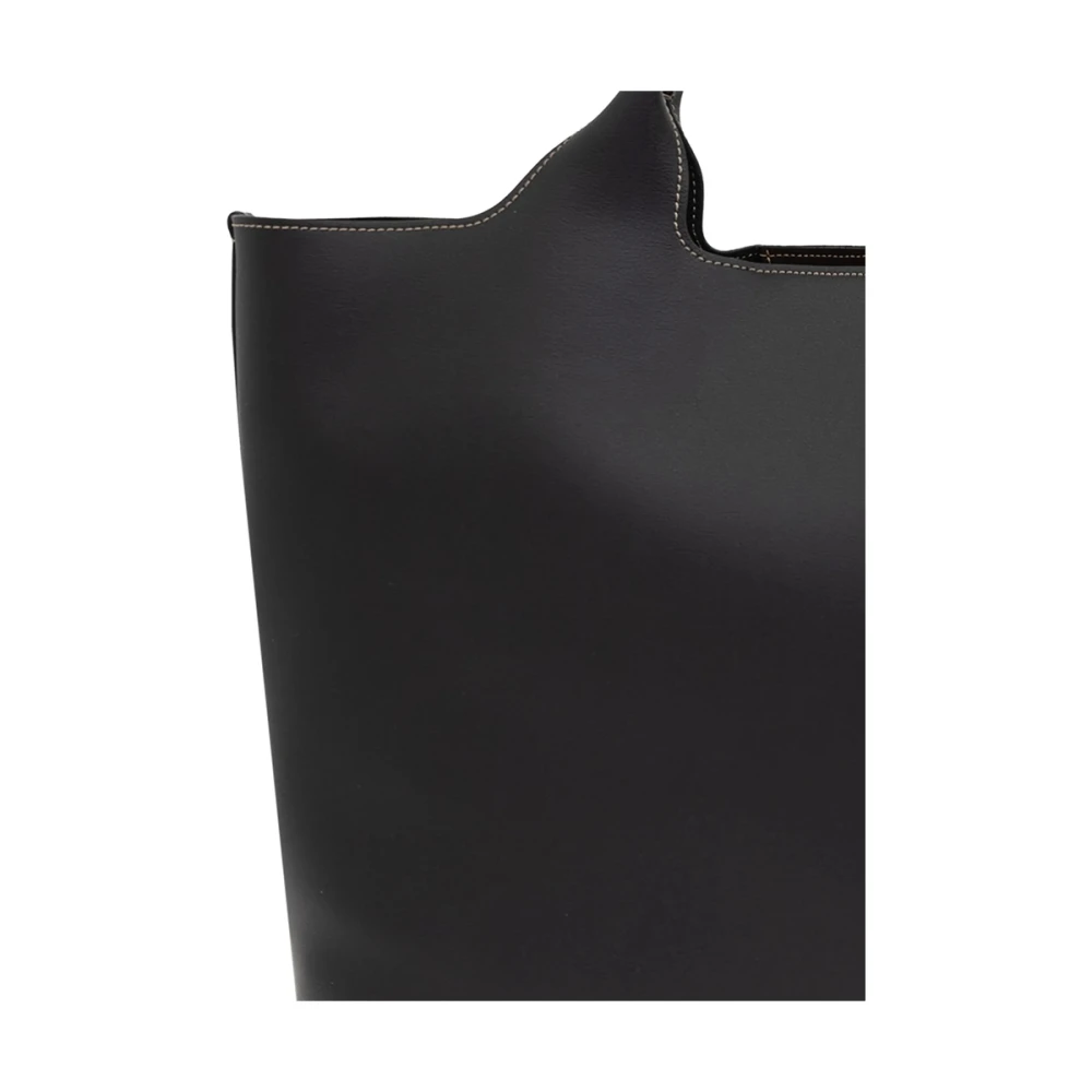 TOD'S Zwarte Tote Tas met Magnetische Sluiting Black Dames