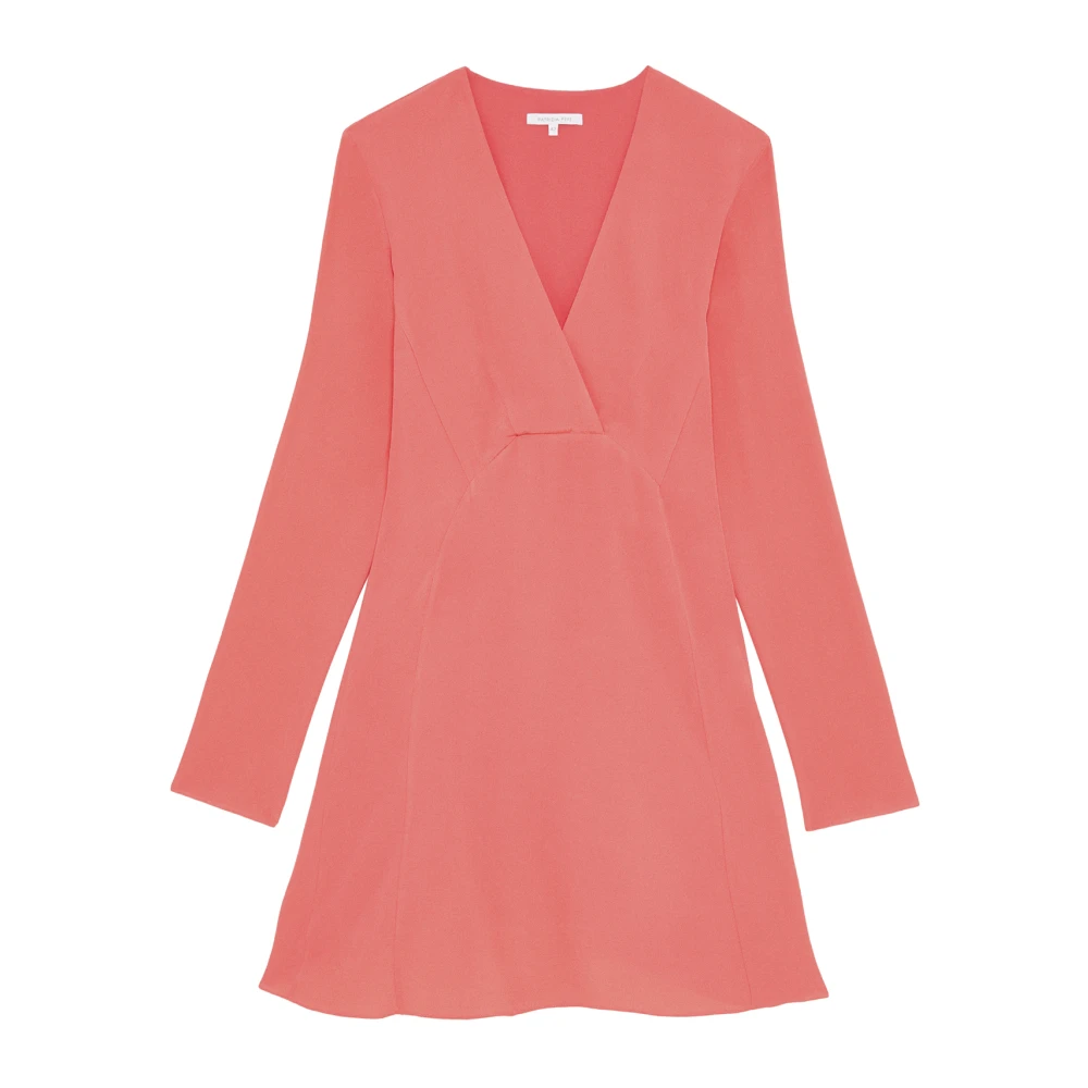 PATRIZIA PEPE Jurk Essential viscose crêpe jurk Pink Dames