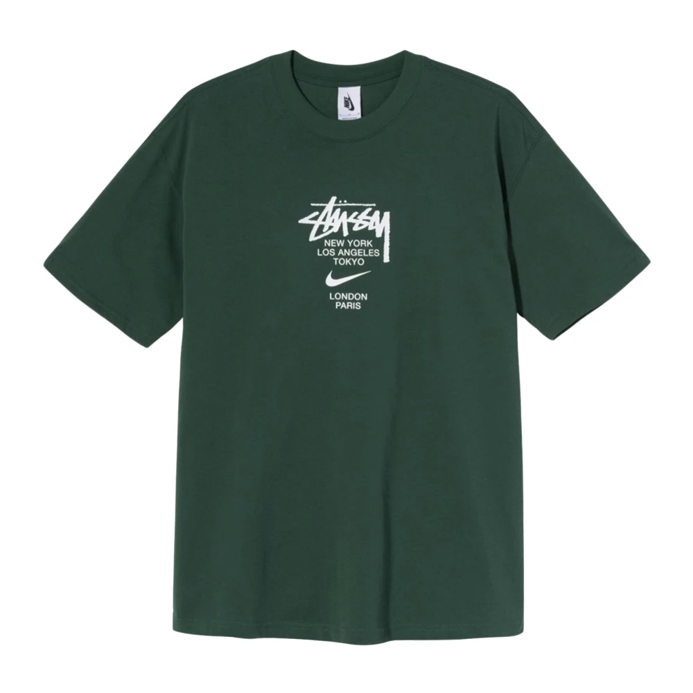 Nike Beperkte oplage Stussy International T-shirt Groen Green Heren