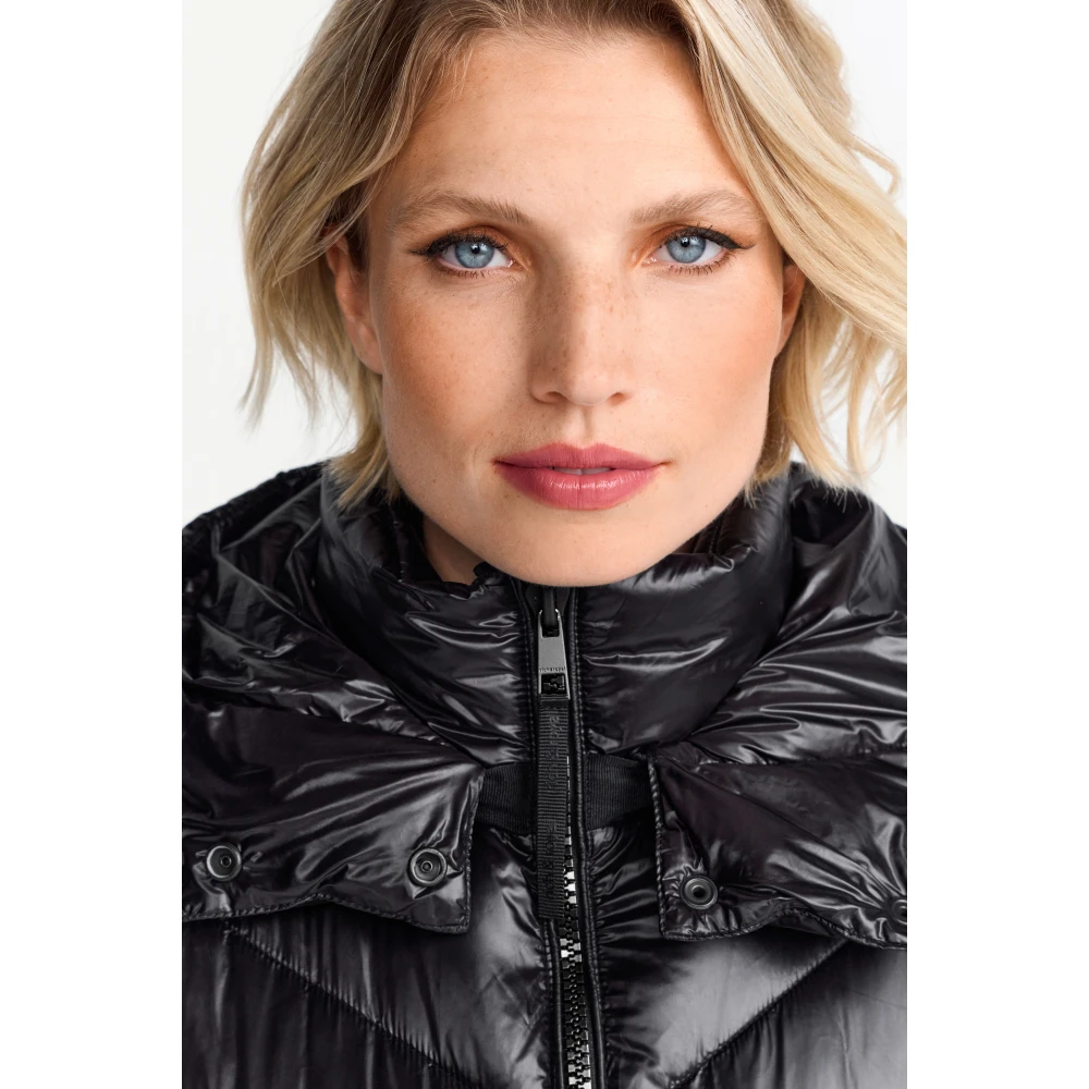 Rich & Royal Lange Pufferjas voor Extra Warmte Black Dames