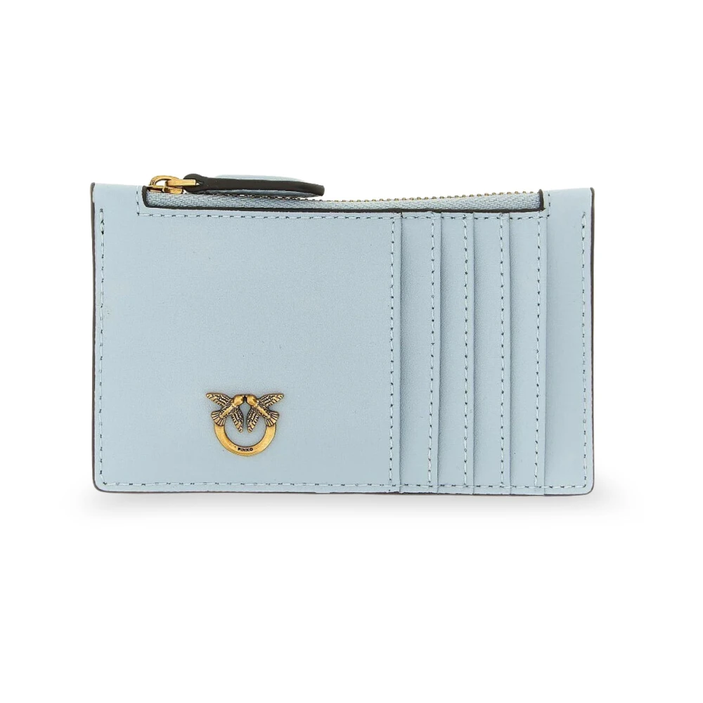 Pinko Blue Wallets & Cardholders, Female, One Size, Love Birds Zip Wallet