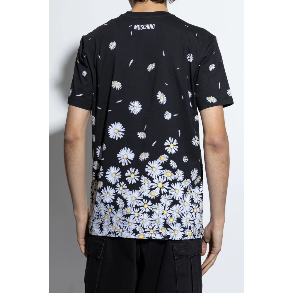 Moschino T-shirt met print Black Heren