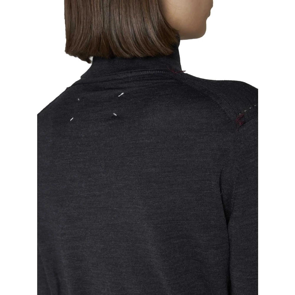 Maison Margiela Grijze Turtleneck Sweaters Gray Dames