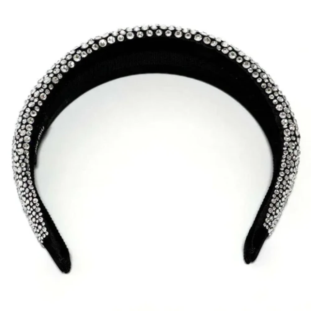 Miu Pre-owned Fabric hair-accessories Gray Dames