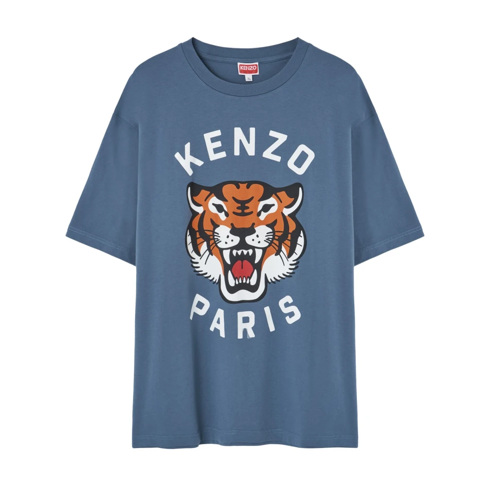 Kenzo Blauw Bedrukt T-shirt Blue Heren