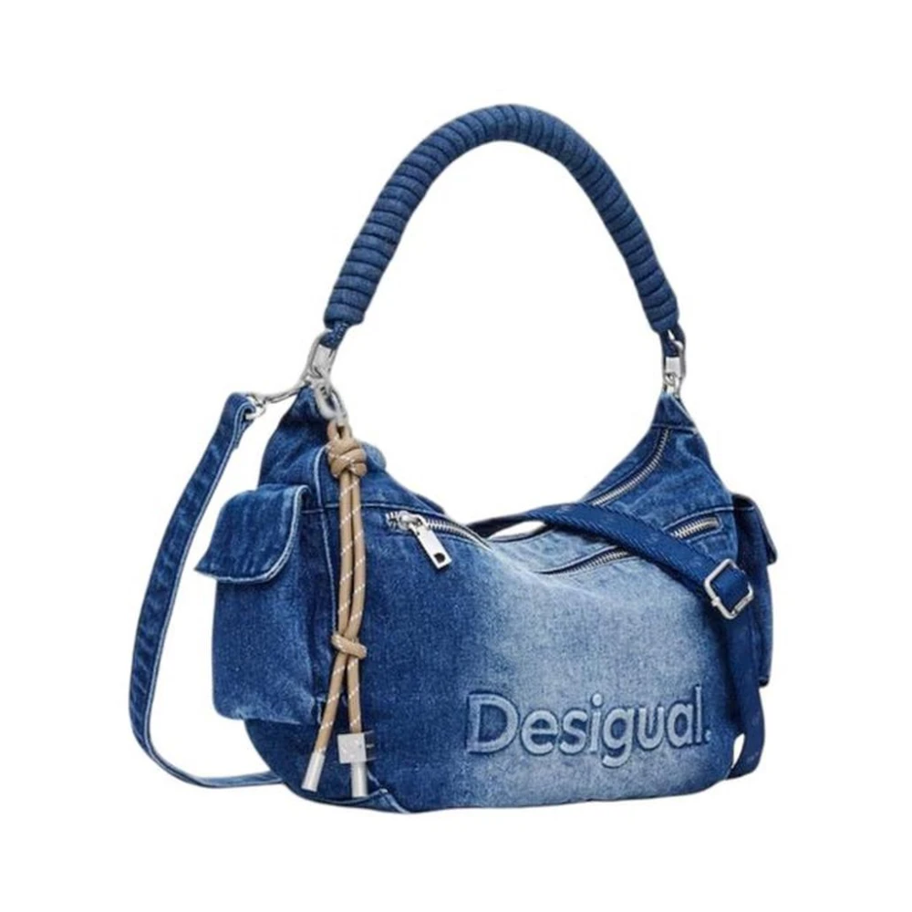 Desigual Blauwe katoenen handtas voor vrouwen Blue Dames